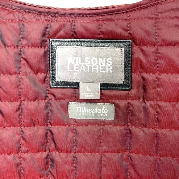 Wilson Leather Blazer Style Black Leather Jacket Women’s Size Large Button Front - Picture 6 of 12